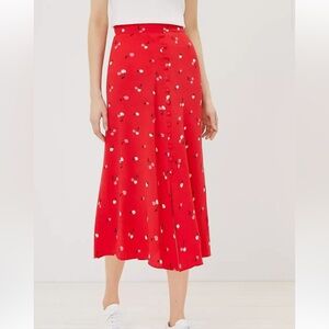 NEW | LOFT | Cherry Print Midi Skirt
